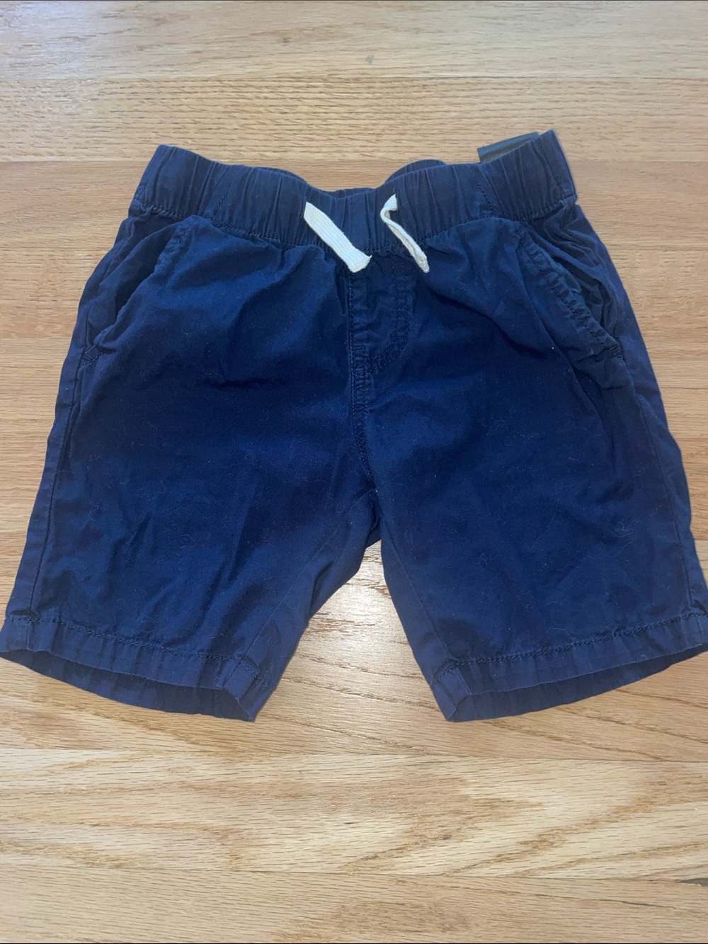 H&M Navy Elastic-Waist Shorts with Drawstring